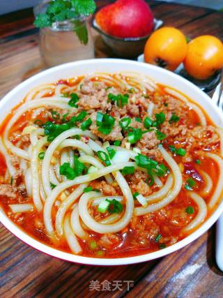 Rice Noodles with Minced Meat recipe