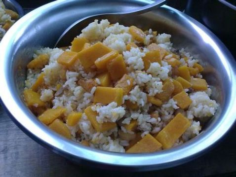 Pumpkin and Shrimp Fried Rice recipe