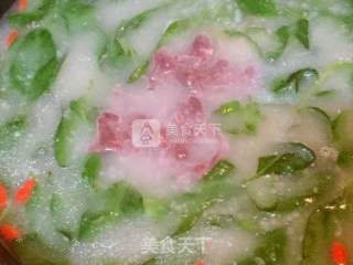 Pork Liver Soup with Wolfberry Leaf in Congee Base recipe