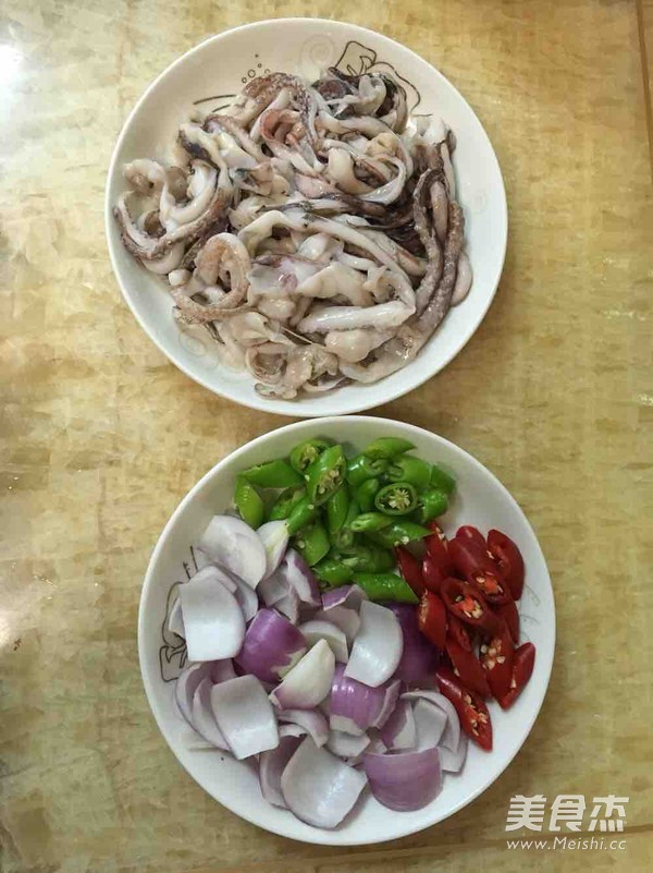 Spicy Stir-fried Squid Mustard recipe