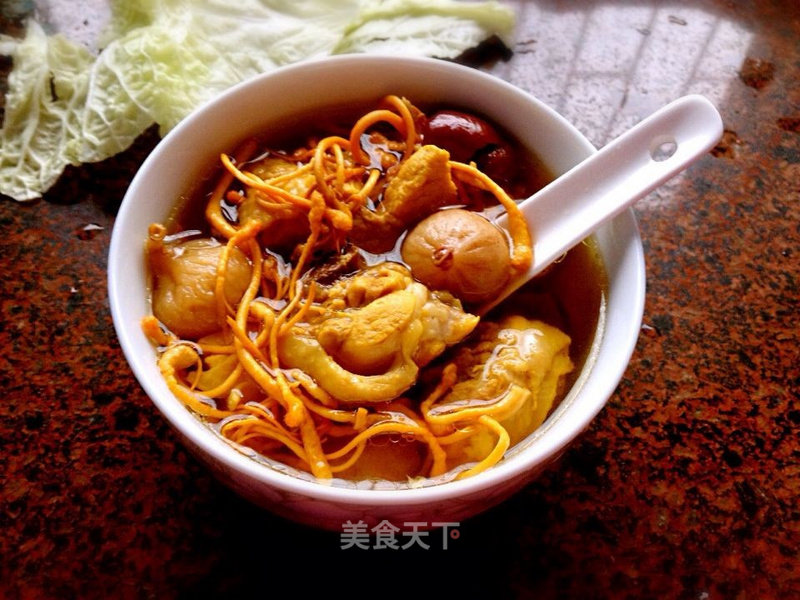 Cordyceps Flower Fig Chicken Soup recipe