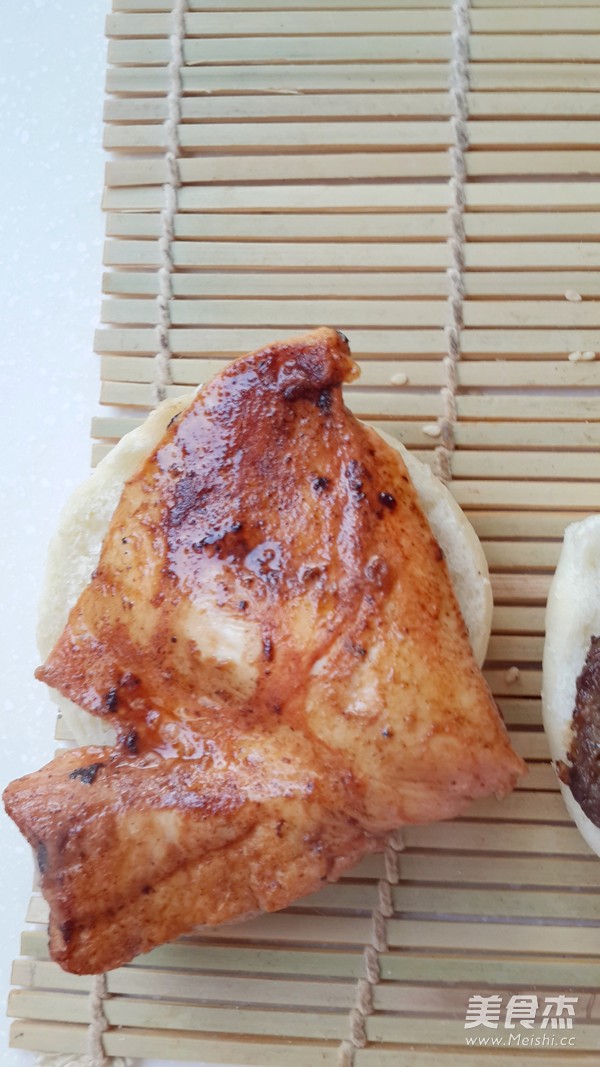 Homemade Teriyaki Chicken Drumstick Burger recipe