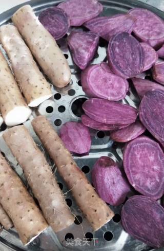 Milky Yam and Purple Potato Mashed recipe