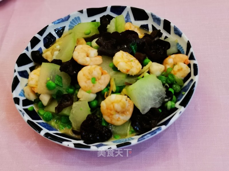 Braised Winter Melon with Shrimp and Fresh Shells recipe