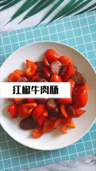 Beef Sausage with Red Pepper recipe