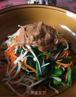 Seasonal Vegetables Mixed with Sesame Sauce recipe