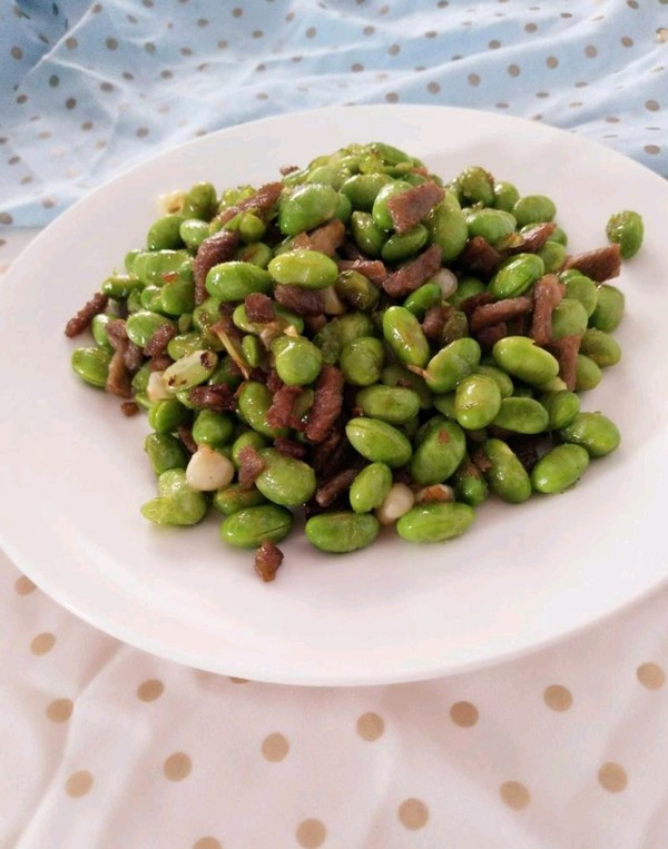 Fried Pork with Edamame recipe