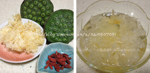 Fresh Lotus Seed and White Fungus Soup recipe