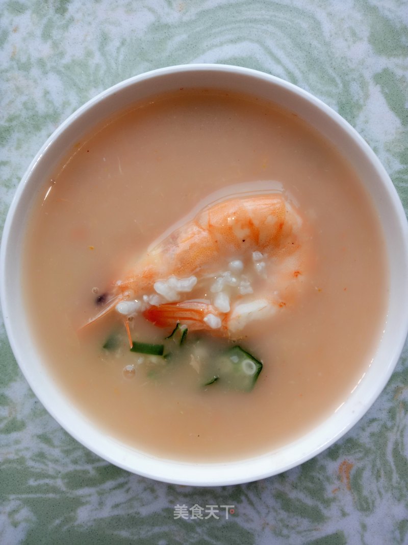 Summer Lazy Meal #okra Shrimp Porridge