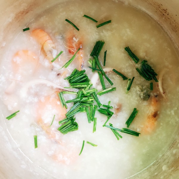 Seafood Porridge with Fresh Eyebrows recipe