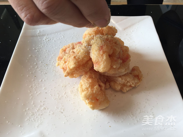 Crispy Juicy Salt and Pretzel Shrimp Balls recipe