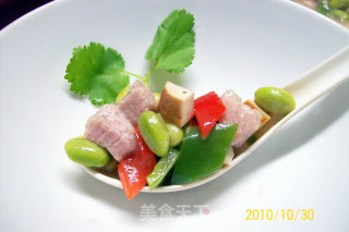 [seasonal Dishes with Wine]-stir-fried Diced Pork with Dried Soybeans recipe