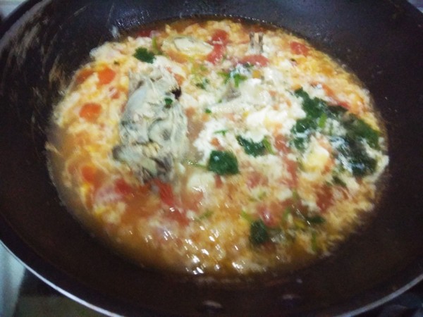 Chicken Rack Tomato and Egg Soup recipe