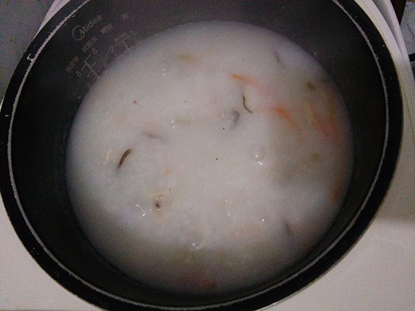 Rice Cooker Version Shiitake Mushroom Chicken Congee recipe