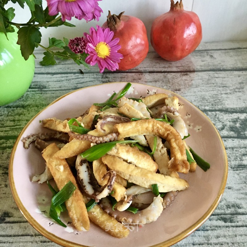 Fried Octopus Legs with Tofu recipe