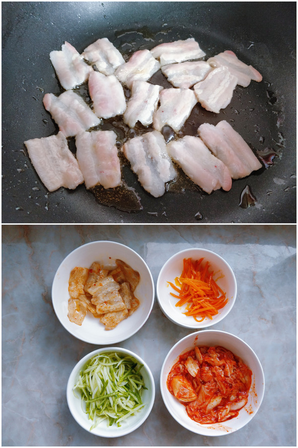 Korean Pork Belly Bibimbap recipe