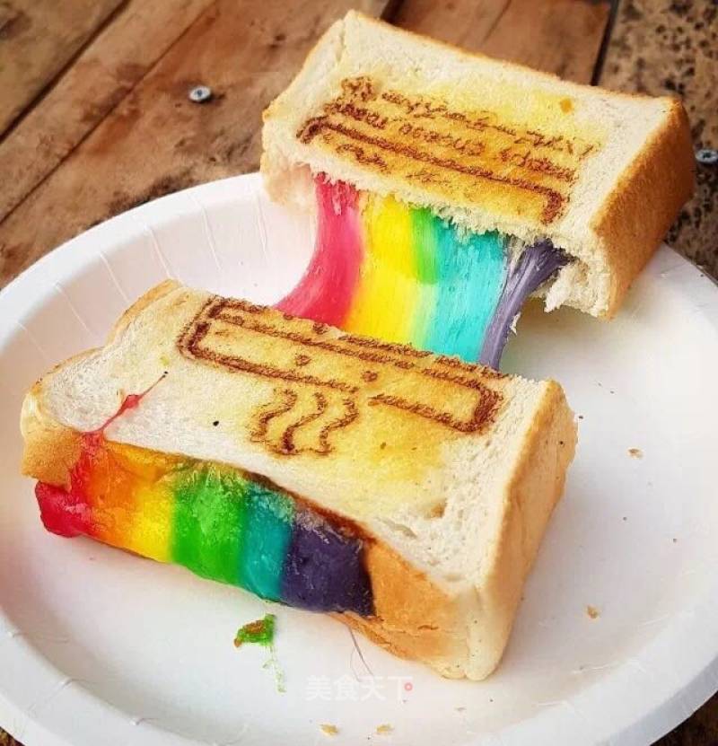 Rainbow Brushed Toast recipe