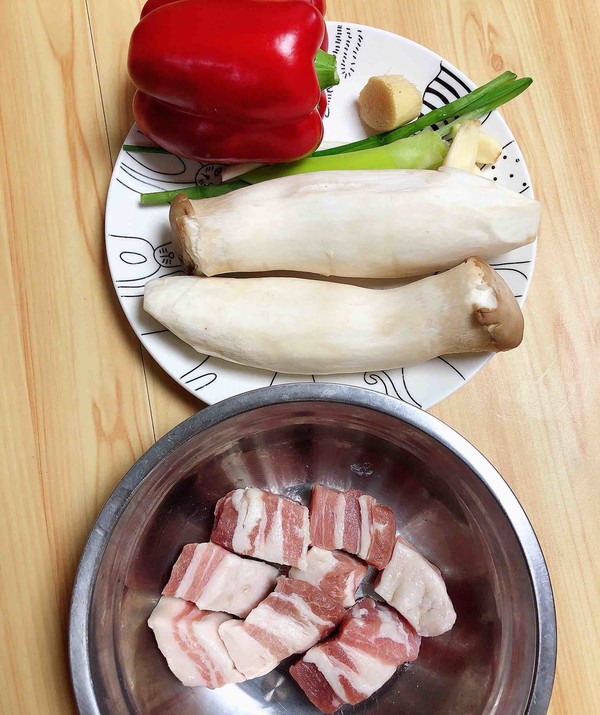 Pleurotus Eryngii with Pork Belly (10 Minutes Quick Dish) Recipe Simple Chinese Food