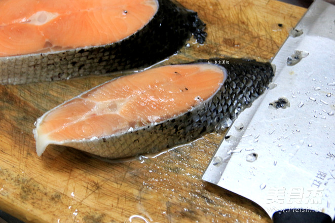 Rosemary Grilled Salmon Steak recipe