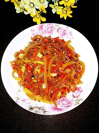 Spicy Stir-fried Braised Pork Skin