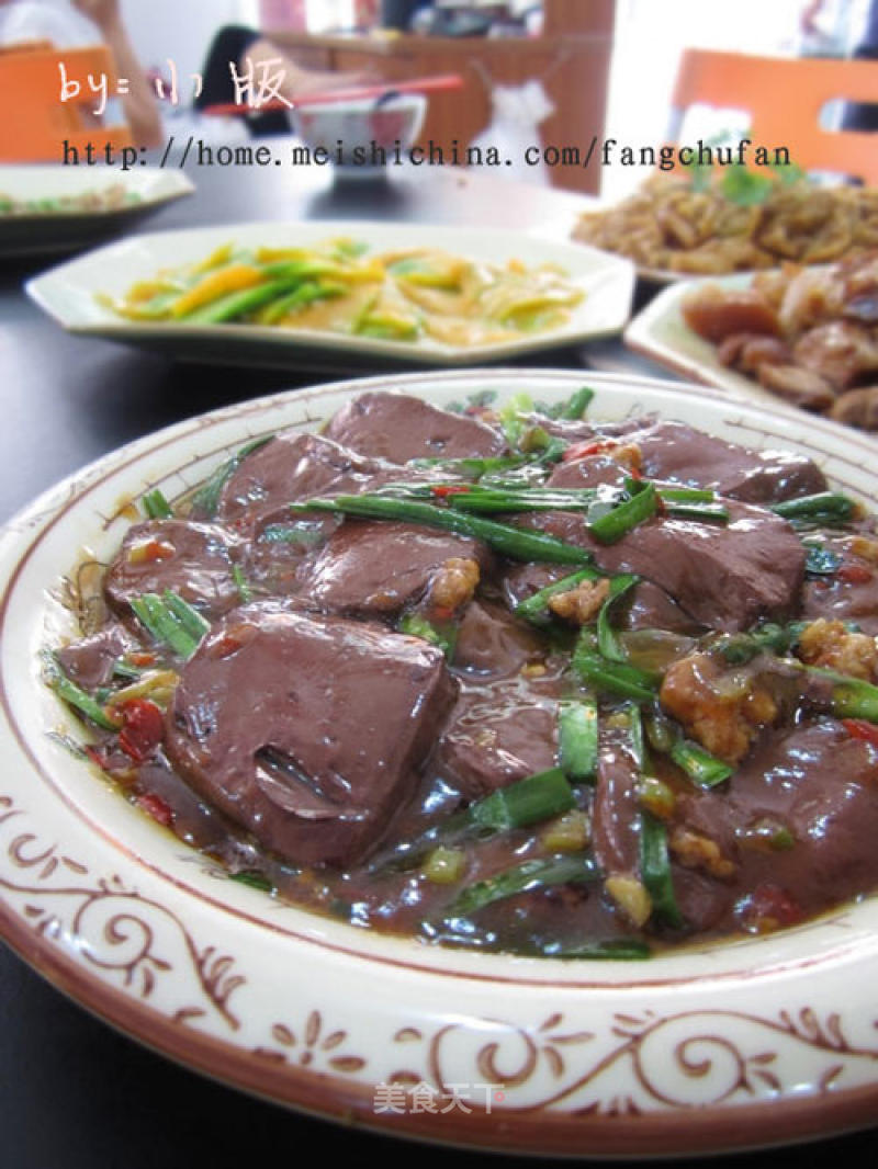 Pork Blood Stewed in A Private House