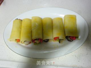 Shrimp and Mixed Vegetable Tofu Skin Rolls recipe