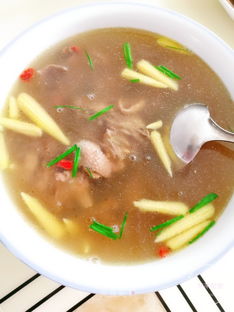 Corn Bamboo Shoots Cuttlefish Lao Duck Soup recipe