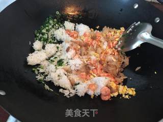 Fried Rice with Lard, Shrimp and Egg recipe