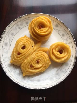 Dielianhua-pumpkin Flower Roll recipe