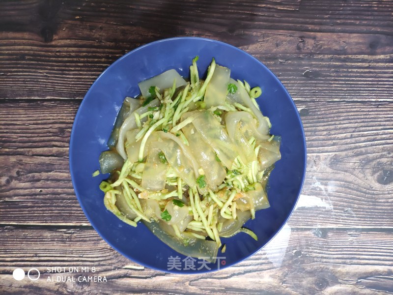 Cucumber Tossed with Noodles recipe