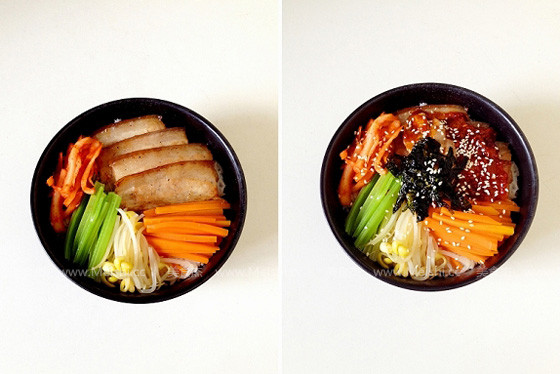 Bibimbap with Pork Belly recipe