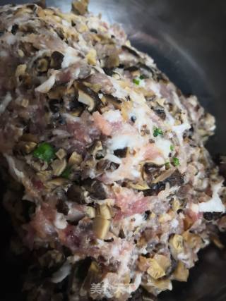 Large Wontons with Mushroom Minced Pork recipe
