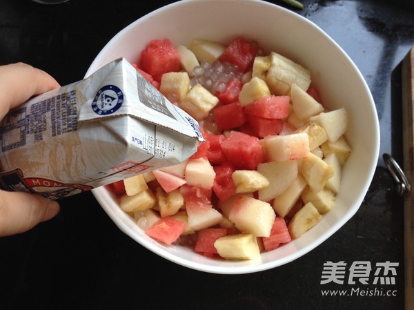 Sago Yogurt Fruit Fishing recipe