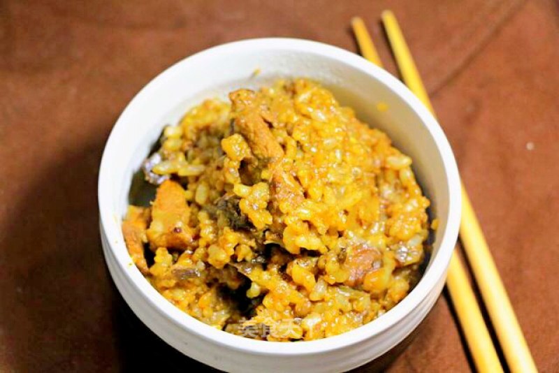 Eggplant Rice Baby Nutrition Supplement, Rice + Brown Rice + Millet + Pork recipe