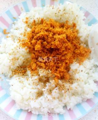 Pork Floss Sesame Rice Ball recipe