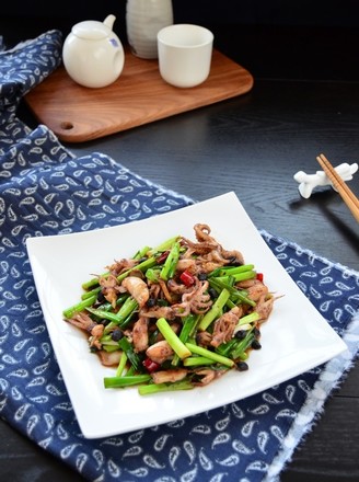 Squid with Tempeh and Green Onion recipe