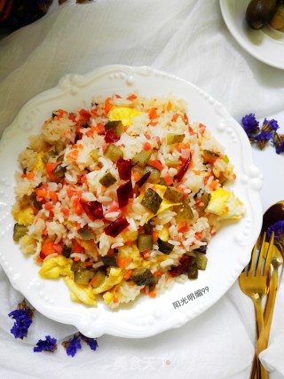 Sweet and Sour Cucumber Fried Rice recipe