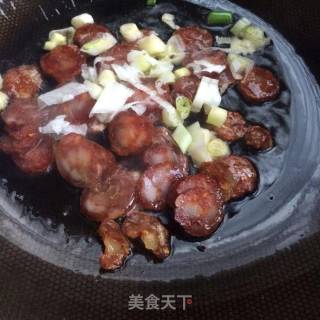 Braised Soft Tofu with Sausage recipe