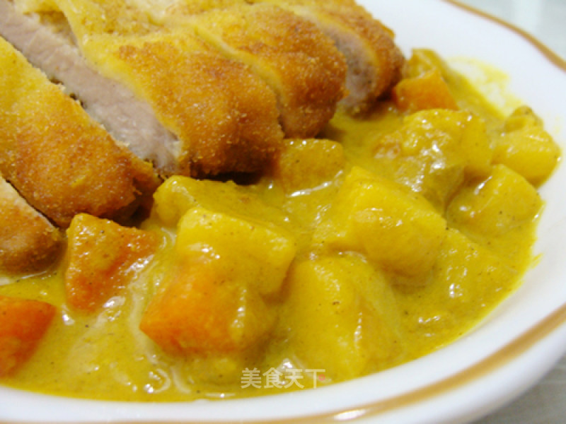 Golden Curry Pork Chop Rice recipe