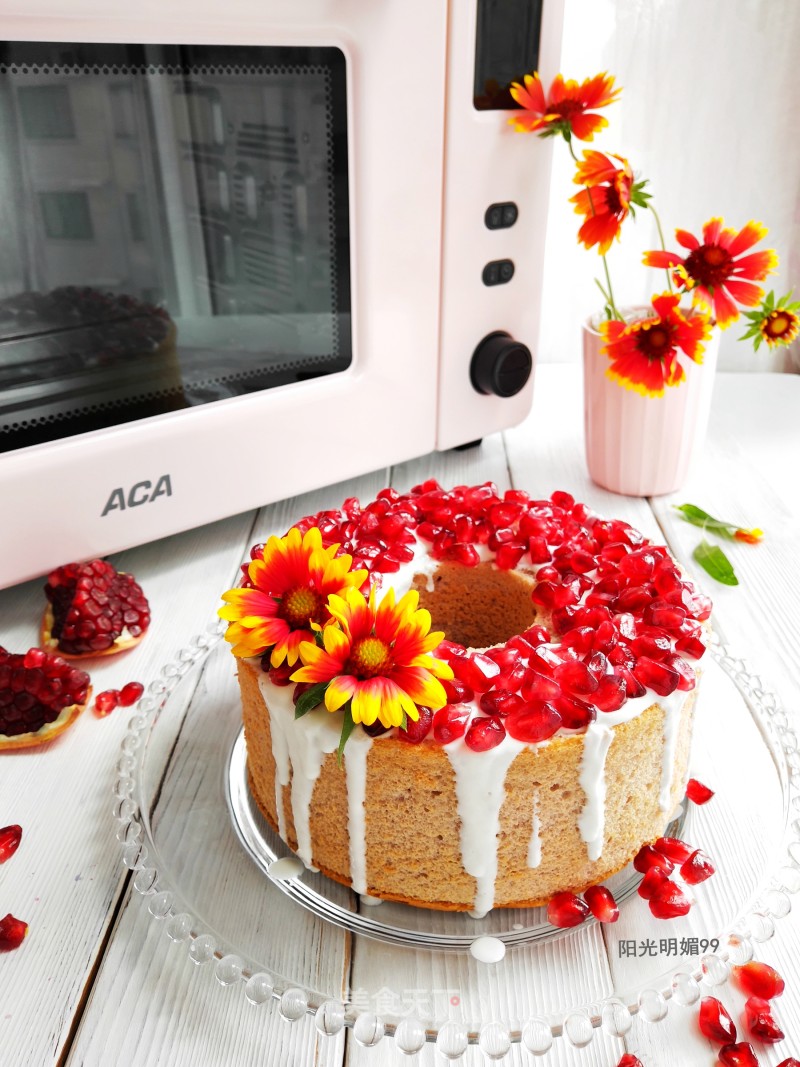 Pomegranate Chiffon Cake