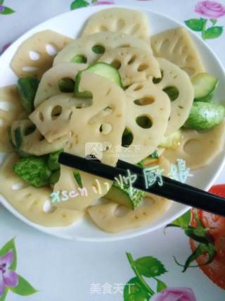 Refreshing Lotus Root Slices ~ Cucumber Cold Lotus Root Slices recipe