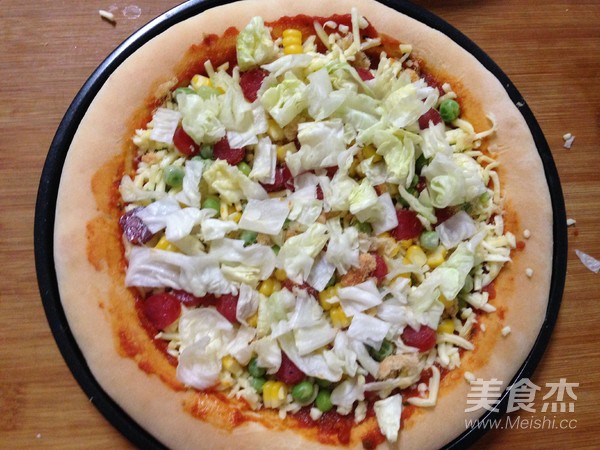 Sausage Pork Floss Pizza recipe