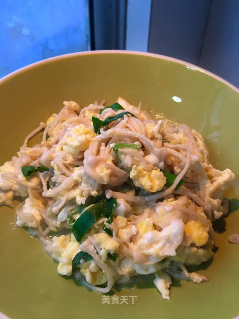 Enoki Mushroom Eggs recipe