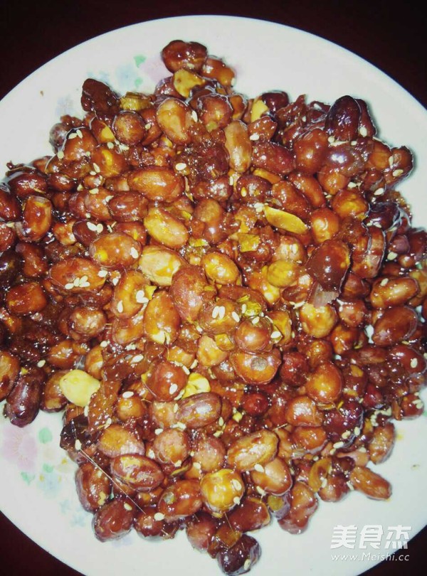 Sweet and Sour Peanuts with Diced Meat recipe