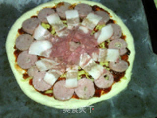 Ham, Bacon and Vegetable Pizza (refrigerated Dough) recipe