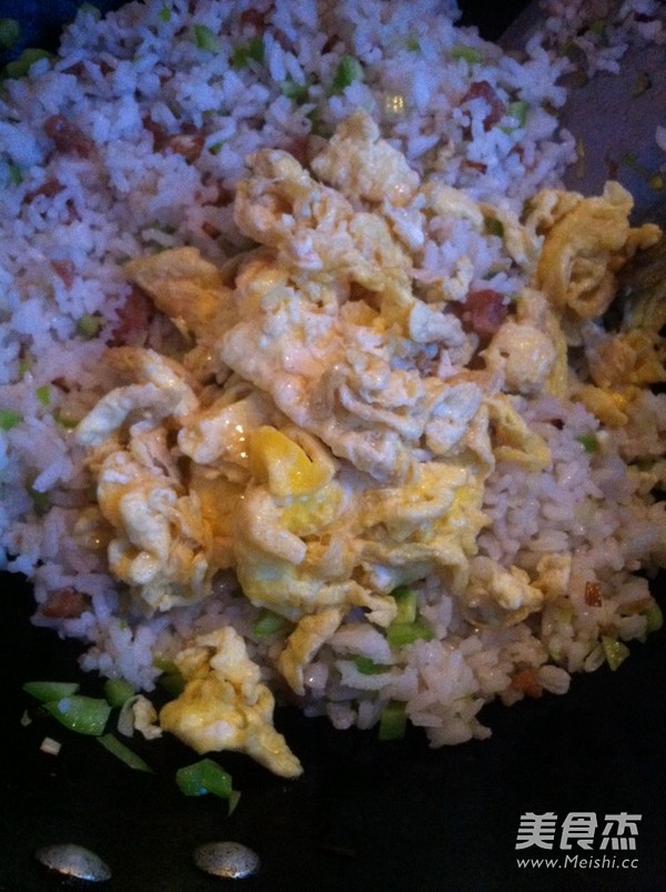 Fried Rice with Green Pepper and Pork recipe