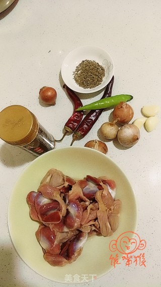 Cumin Chicken Gizzards recipe