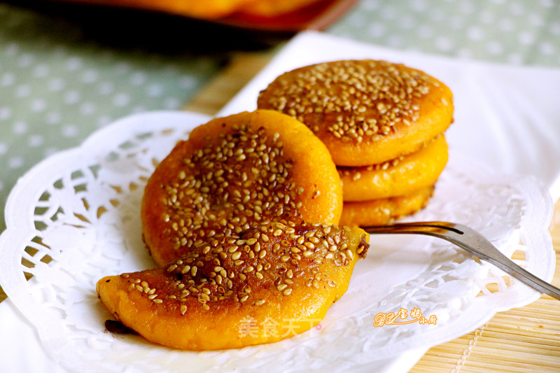 #trustzhimei# Pumpkin Sesame Cake recipe