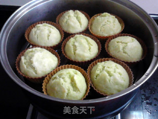 Green Peas and Glutinous Corn Evaporated Cake recipe