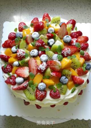 #aca烤明星大赛# Fruit Butter Naked Cake recipe